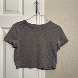 grey crop top